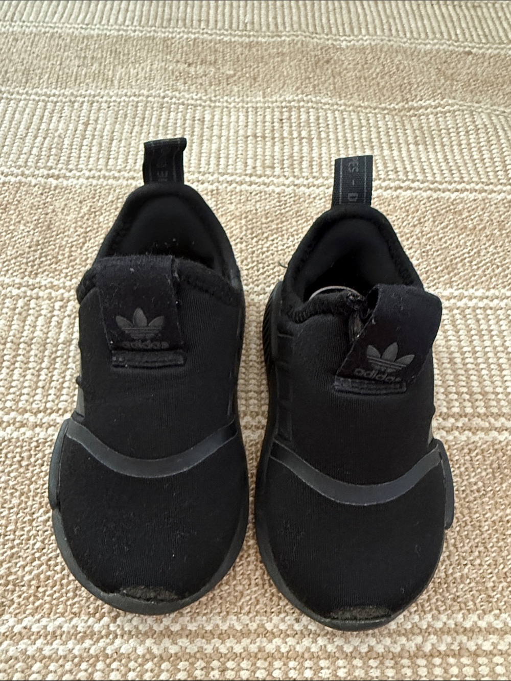 Kids Black Slip-On Sneakers